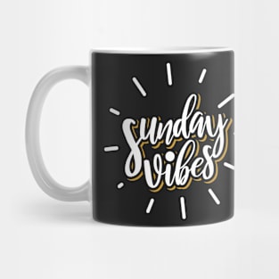 Sunday Vibes Typography - Cool Mug